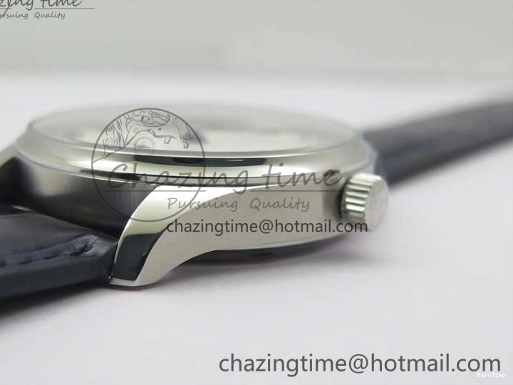 MIROTIME 0409 Packable Portuguese IW358304 ZF 1:1 Best Edition SS White Dial Blue Markers on Leather Strap A 7079